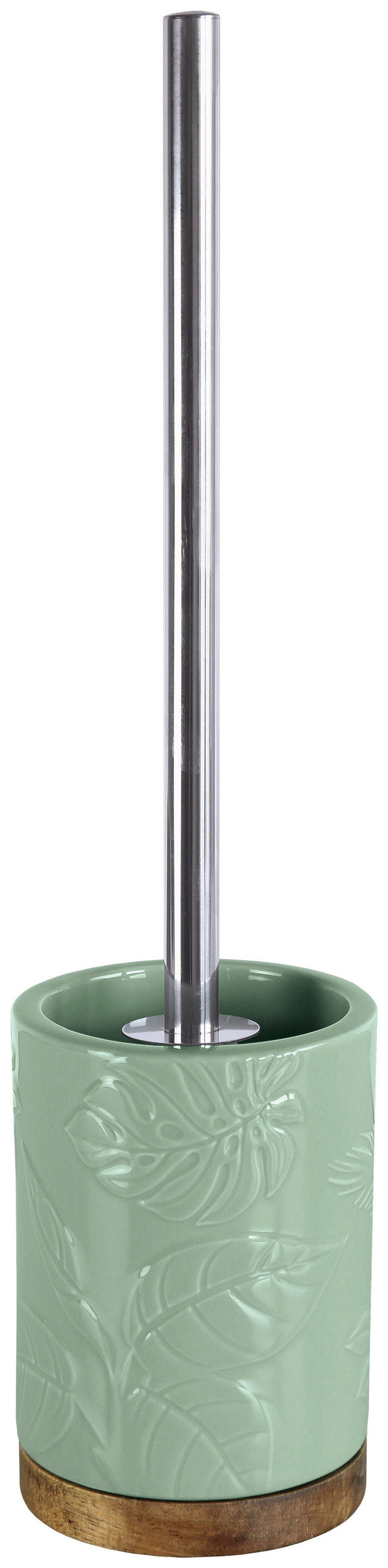 GARNITURĂ DE PERIE PENTRU WC in plastic  plastic   - verde/culoare aluminiu, Konventionell, plastic/piatră (10,5/42cm) - Kleine Wolke