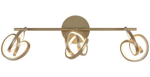 DECKENLEUCHTE    59/12/21,2 cm  - Weiß/Cappuccino, Trend, Kunststoff/Metall (59/12/21,2cm) - Novel