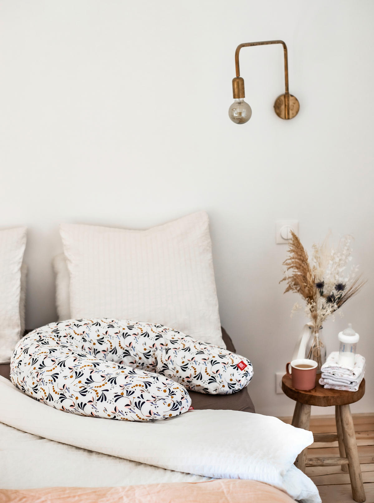 STILLKISSEN 170 cm Big Flopsy Fleur de Coton Howell White   - Weiß, KONVENTIONELL, Textil (170cm) - Beaba