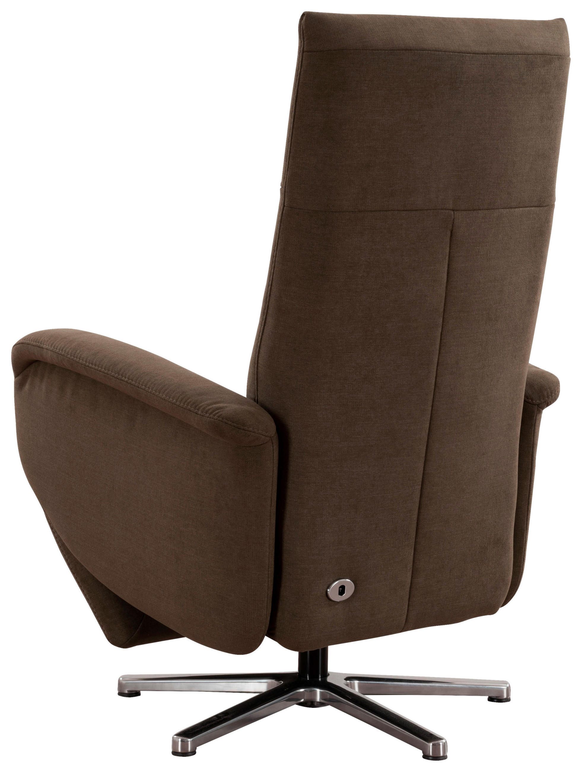 DREHSTUHL Flachgewebe Dunkelbraun  - Chromfarben/Dunkelbraun, KONVENTIONELL, Textil/Metall (75/112/82cm) - Sit & More