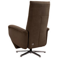DREHSTUHL  in Flachgewebe Dunkelbraun  - Chromfarben/Dunkelbraun, Konventionell, Textil/Metall (75/112/82cm) - Sit & More