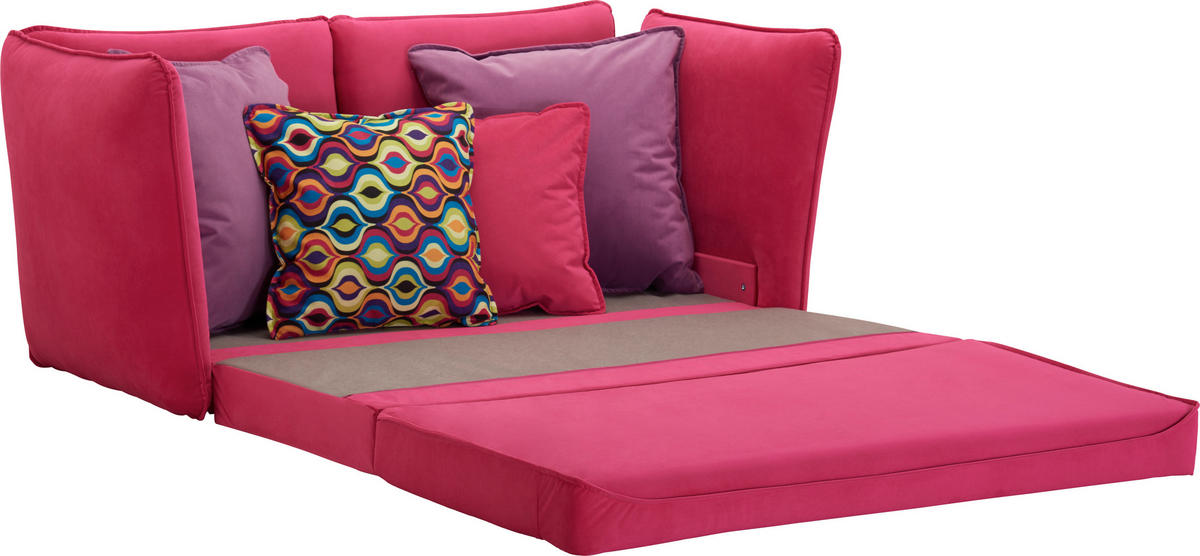 JUGEND- UND KINDERSOFA Mikrofaser Lila, Pink  - Pink/Lila, Design, Kunststoff/Textil (145/63/75cm) - Livetastic