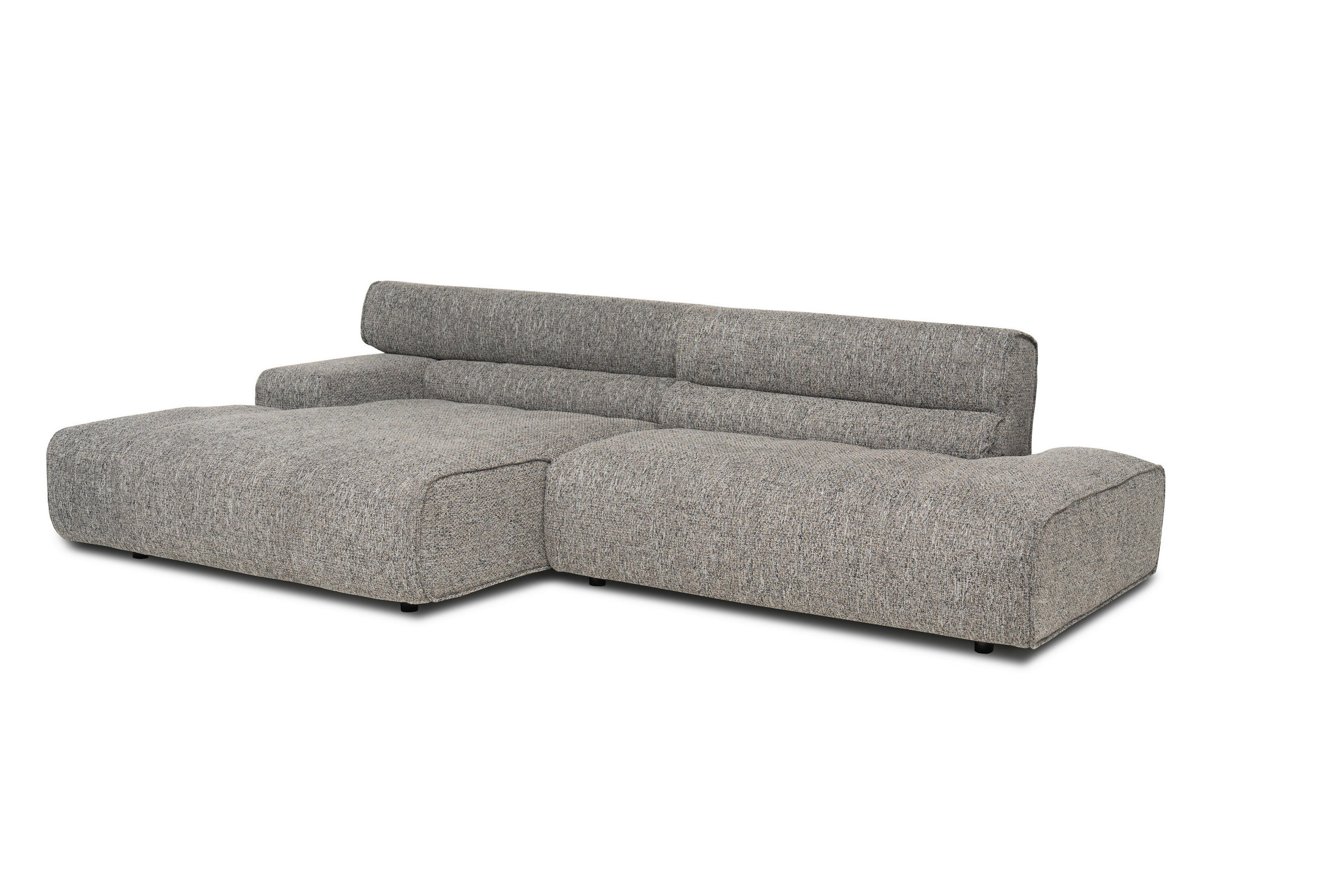 ECKSOFA COLOSSEO Grau  - Schwarz/Grau, MODERN, Kunststoff/Textil (170/285cm) - Designwerk