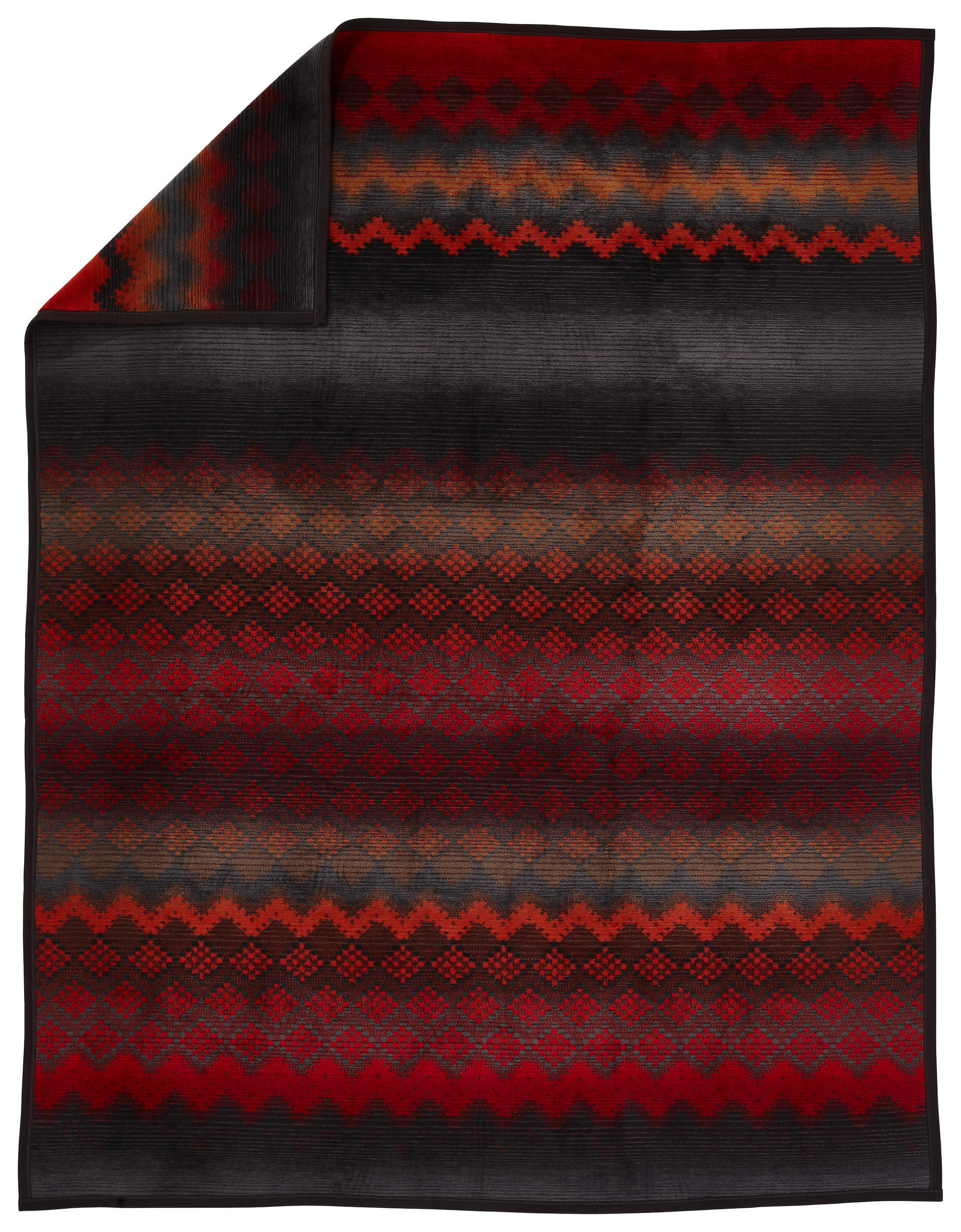 WOHNDECKE Malmö 150/200 cm  - Rot/Grau, LIFESTYLE, Textil (150/200cm) - Novel