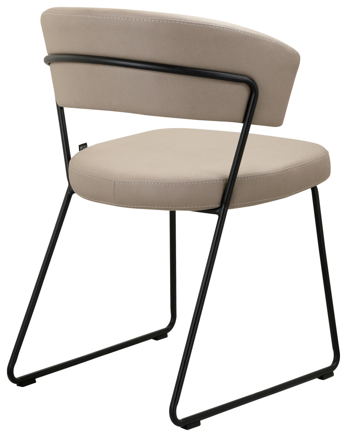 STOL järn mikrofiber  - svart/taupe, Design, metall/textil (56,5/77/58cm) - Novel