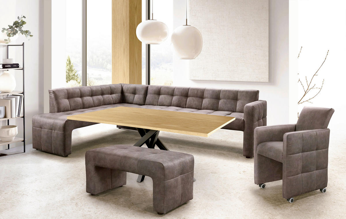 ECKBANK 265/197 cm  in Braun  - Schwarz/Braun, MODERN, Holz/Holzwerkstoff (265/197cm) - Livetastic