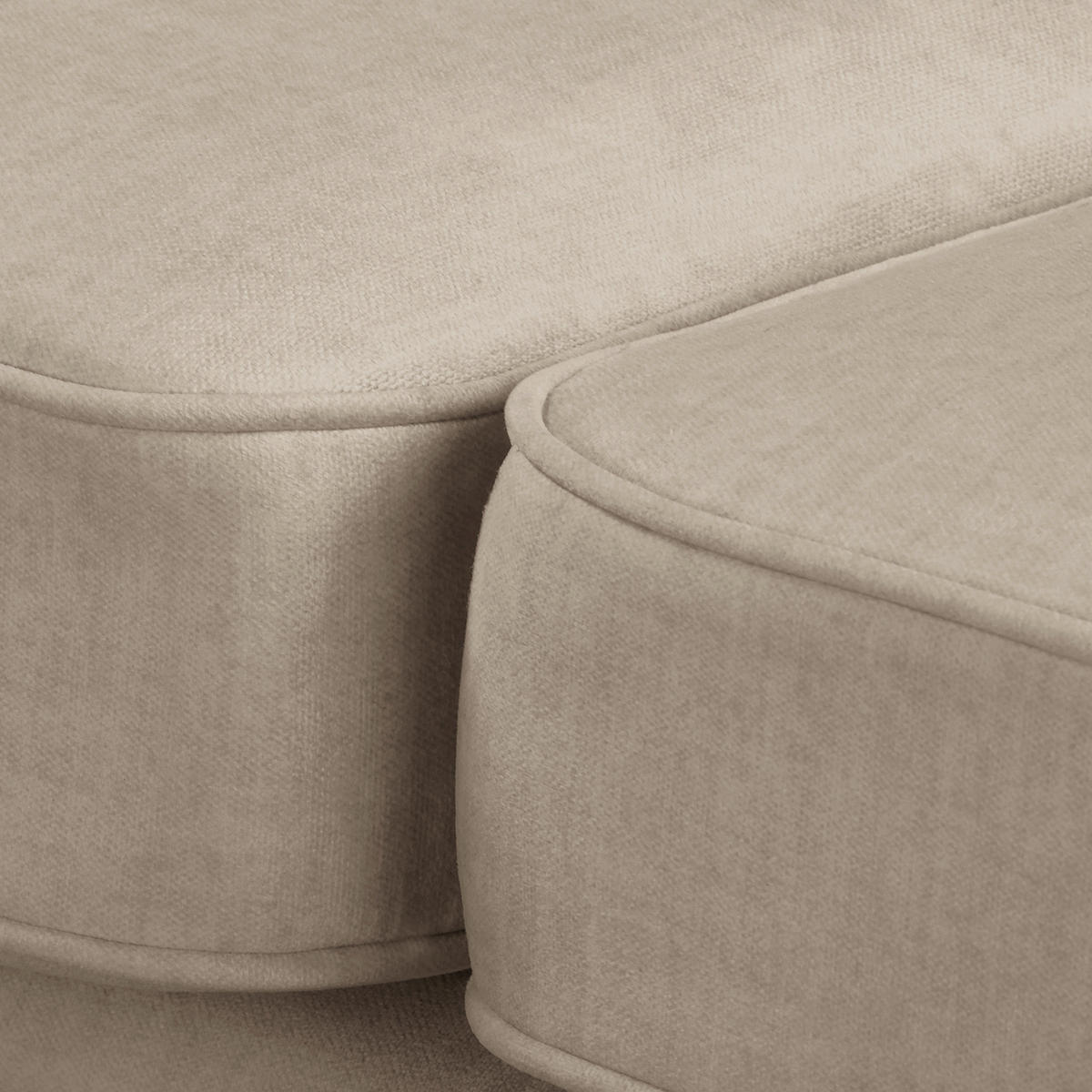 SCHLAFSOFA Mikrofaser Taupe Armteil links, Armteil rechts  - Taupe/Braun, Design, Holz/Textil (190/74/91cm) - P & B