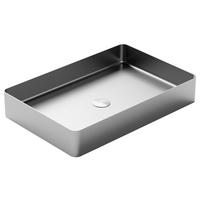 WASCHBECKEN 60/10/40 cm  - Edelstahlfarben, MODERN, Metall (60/10/40cm)