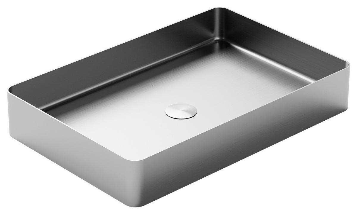 WASCHBECKEN 60/10/40 cm  - Edelstahlfarben, MODERN, Metall (60/10/40cm)