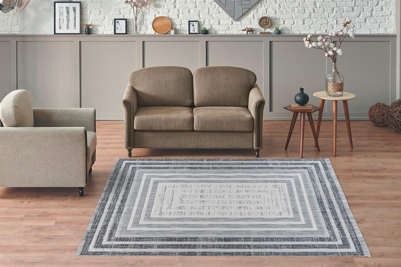 TEPPICH 80/150 cm Sarai 125 Grau Grau  - Grau, KONVENTIONELL, Textil (80/150cm)