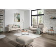 2-SITZER-SOFA  in Struktur Creme  - Creme/Schwarz, Design, Holz/Textil (166/85-104/95cm) - Novel