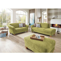 RÉCAMIERE in Flachgewebe Grün  - Naturfarben/Grün, Konventionell, Holz/Textil (194/84/91cm) - Sit & More