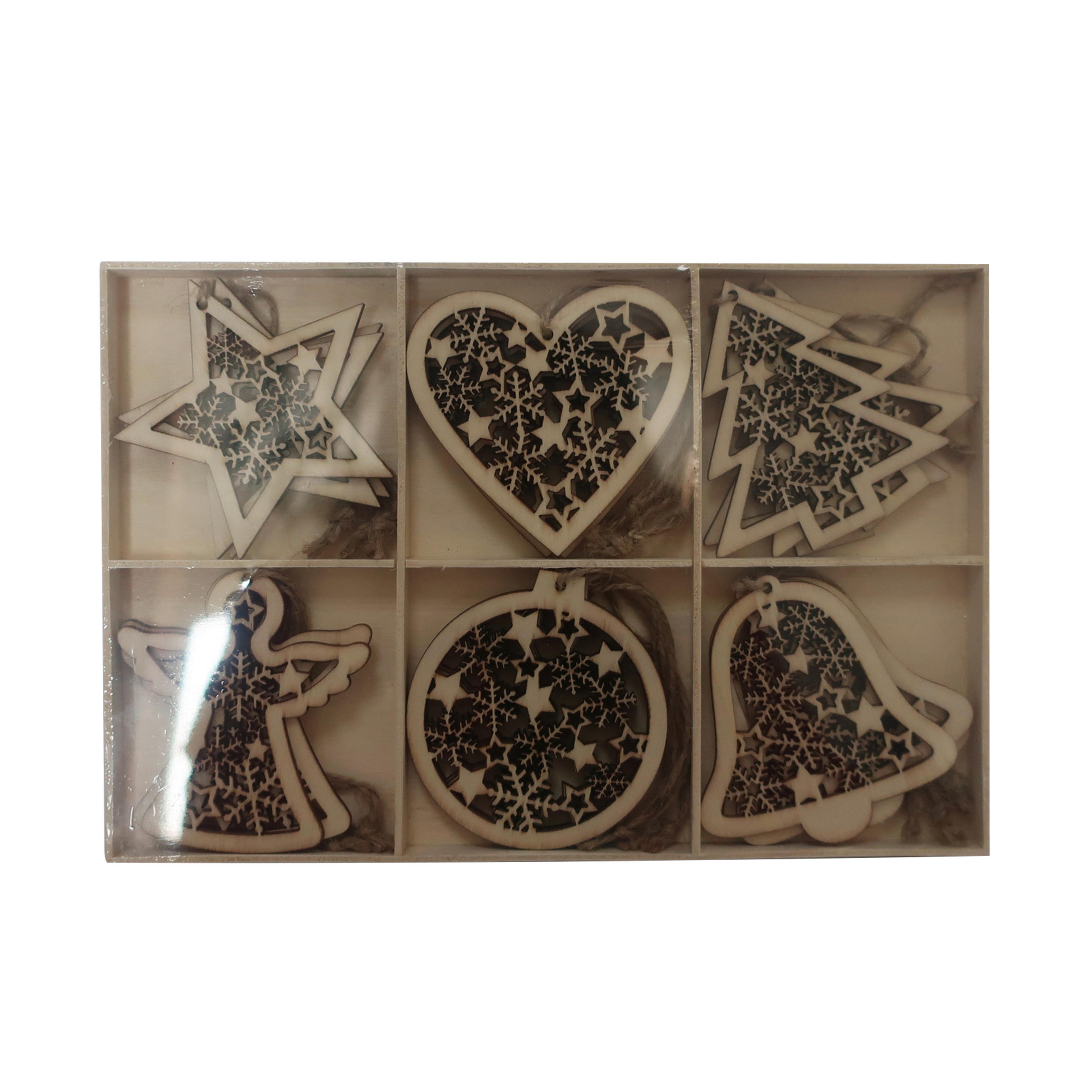 STREUDEKO - Ecru, LIFESTYLE, Holzwerkstoff/Textil (8cm) - X-Mas