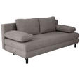 SCHLAFSOFA Lia in Webstoff Dunkelgrau  - Dunkelgrau/Schwarz, Design, Textil/Metall (197/84/92,5cm) - Hom`in
