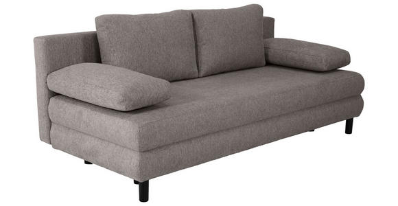 SCHLAFSOFA Lia in Webstoff Dunkelgrau  - Dunkelgrau/Schwarz, Design, Textil/Metall (197/84/92,5cm) - Hom`in