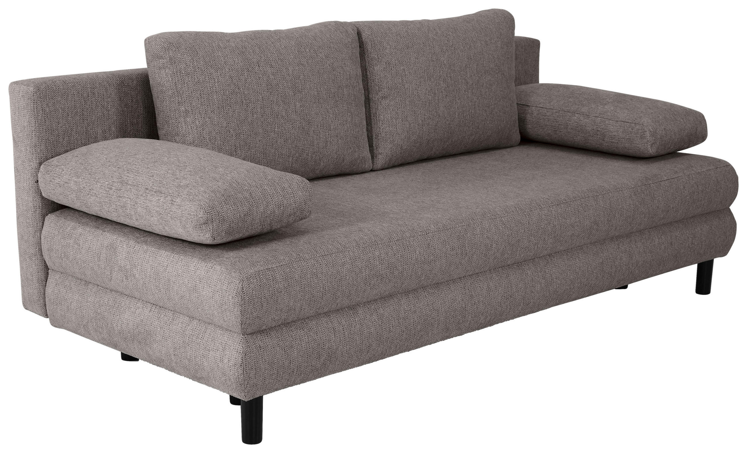 BÄDDSOFFA i vävt tyg mörkgrå  - mörkgrå/svart, Design, metall/textil (197/84/92,5cm) - Livetastic