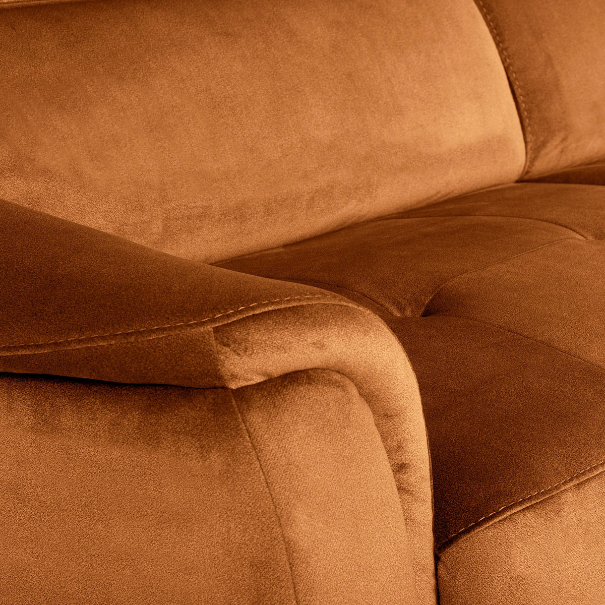 SCHLAFSOFA in Textil Cognac  - Chromfarben/Cognac, Design, Textil/Metall (203/77-98/103cm) - MID.YOU