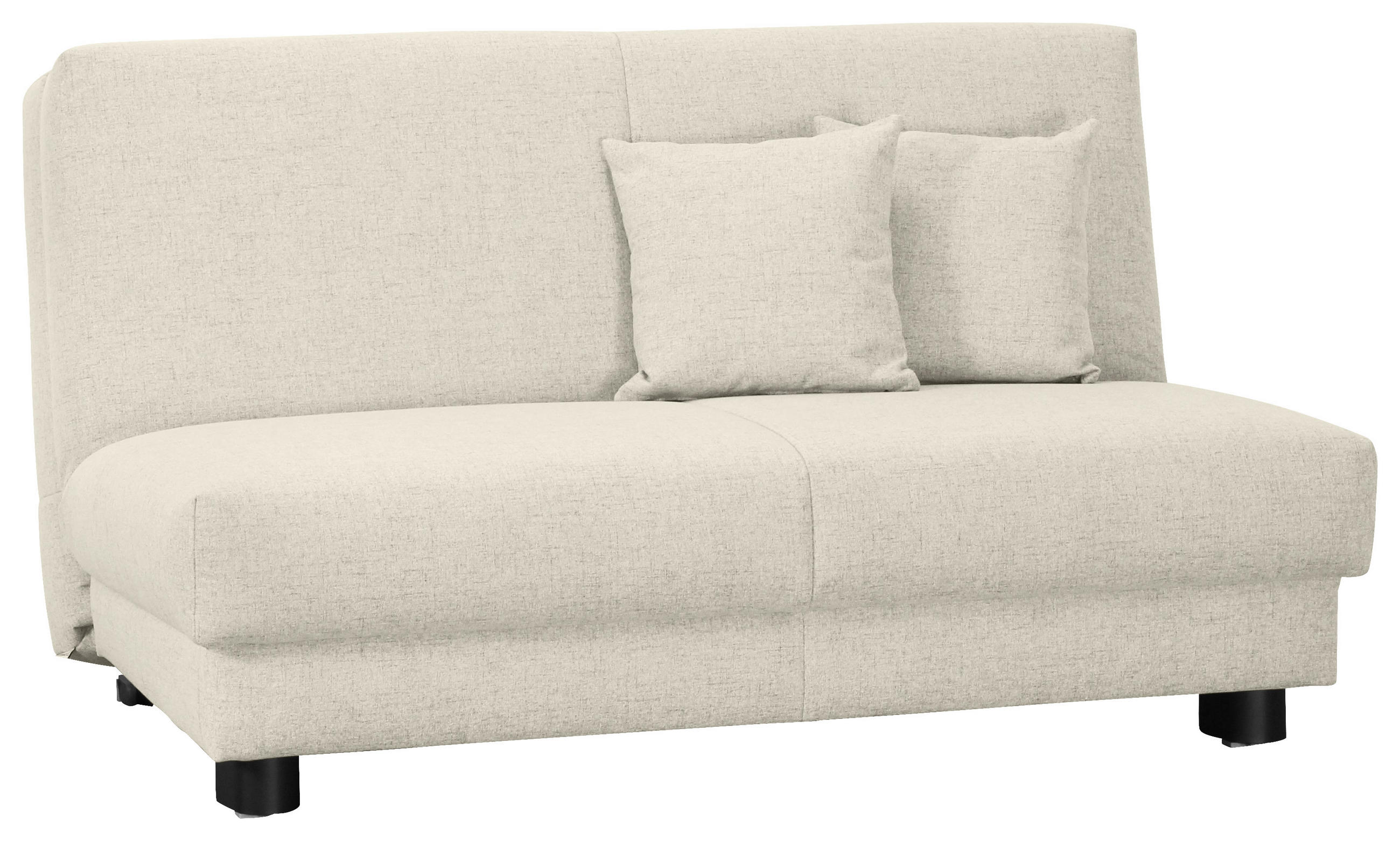 SCHLAFSOFA Flachgewebe Hellgrau  - Hellgrau/Schwarz, Design, Textil/Metall (145/85/100cm) - Carryhome