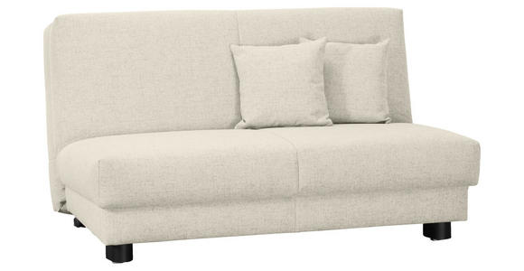 SCHLAFSOFA Flachgewebe Hellgrau  - Hellgrau/Schwarz, Design, Textil/Metall (145/85/100cm) - Carryhome