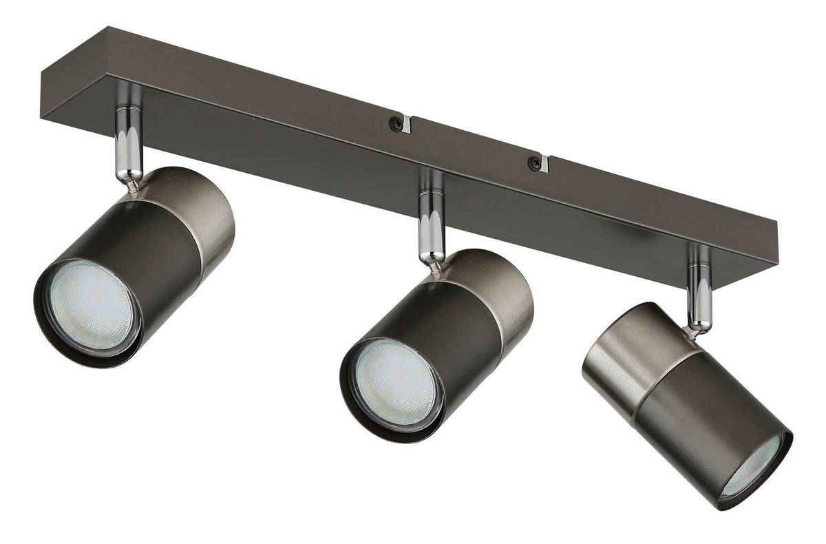 STRAHLER Solin 41/6/12 cm  - Schwarzchrom/Nickelfarben, Design, Metall (41/6/12cm) - Globo