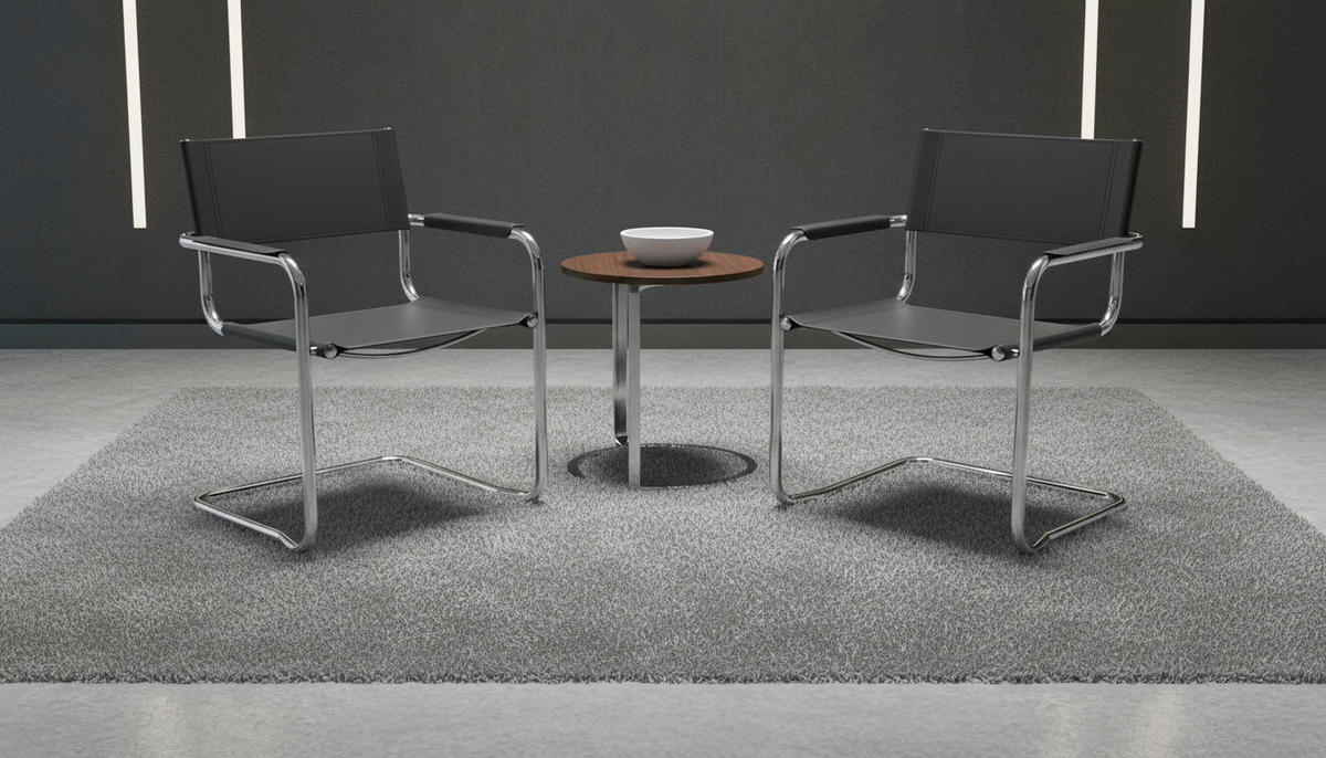 BESUCHERSTUHL Schwarz, Chromfarben  - Chromfarben/Schwarz, MODERN, Leder/Metall (58/83/58cm) - Livetastic