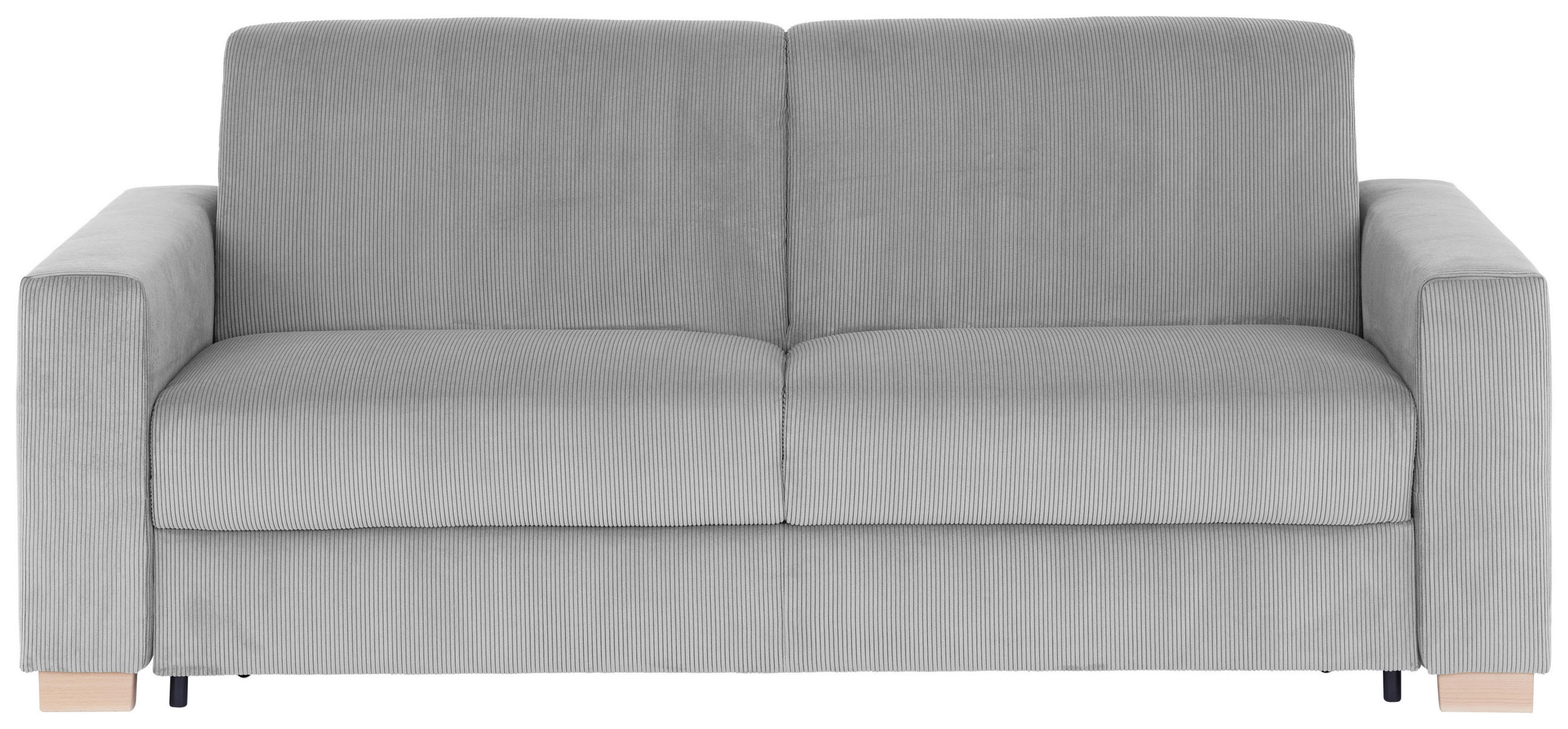 SCHLAFSOFA Grau  - Schwarz/Naturfarben, MODERN, Holz (198/84/96cm) - Livetastic