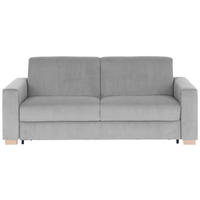 SCHLAFSOFA Grau  - Schwarz/Naturfarben, MODERN, Holz (198/84/96cm) - Livetastic