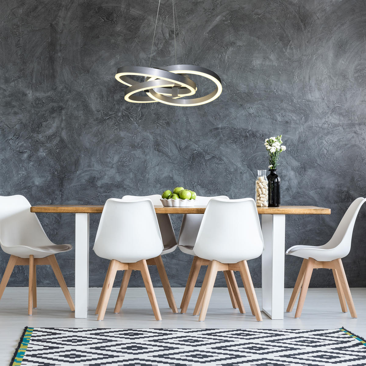 LED-HÄNGELEUCHTE 55/150 cm   - Alufarben, Design, Kunststoff/Metall (55/150cm) - Näve
