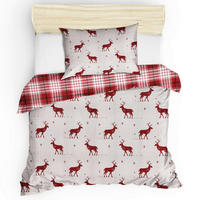 BETTWÄSCHE 135/200 cm  - Rot/Weiß, Basics, Textil (135/200cm) - X-Mas