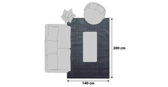 HOCHFLORTEPPICH 140/200 cm ATA 7000 Hellbraun - Hellbraun, Design, Textil (140/200cm) - Novel