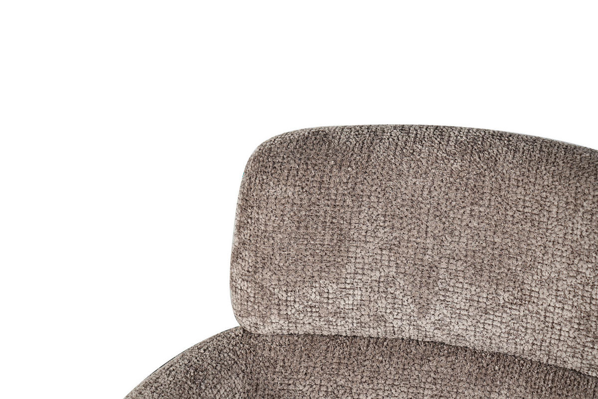 ARMLEHNSTUHL  Sitzfläche 360° drehbar Mikrofaser  Taupe  - Taupe, MODERN, Textil/Metall (61/88/63cm) - Livetastic