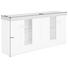 SIDEBOARD - Silberfarben/Weiß, Design, Glas/Holzwerkstoff (193/93/44cm) - Xora SIDEBOARD - Silberfarben/Weiß, Design, Glas/Holzwerkstoff (193/93/44cm) - Xora