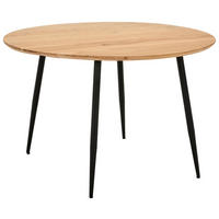 ESSTISCH in Holz, Metall 120/120/76 cm  - Schwarz/Akaziefarben, LIFESTYLE, Holz/Metall (120/120/76cm) - Stylife