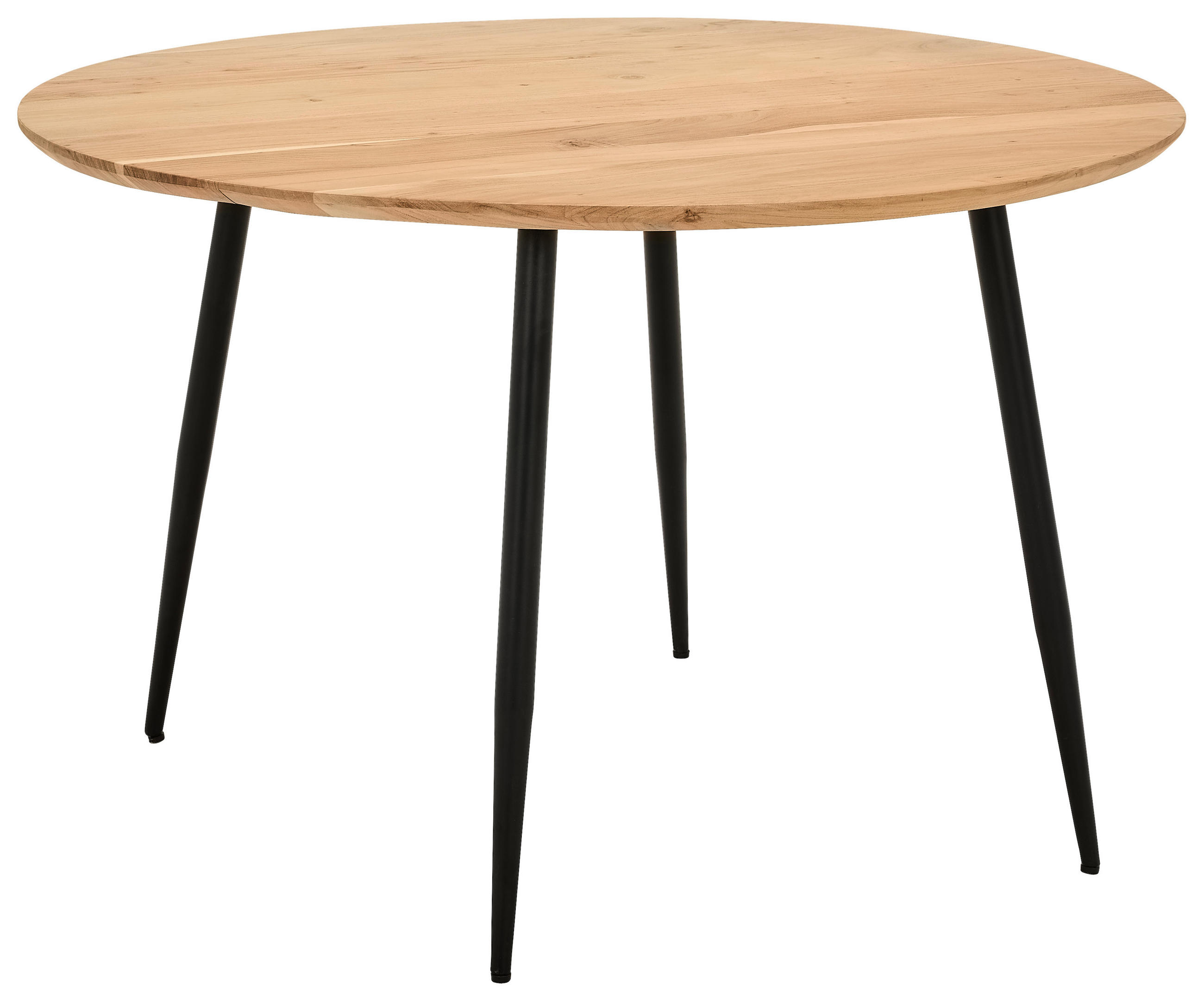 Stylife Esstisch Schwarz, Akazie 120x76x120 cm