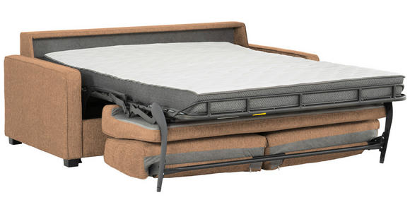 SCHLAFSOFA Webstoff Kupferfarben  - Schwarz/Kupferfarben, Design, Kunststoff/Textil (205/83/100cm) - Xora