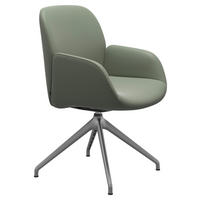 ARMLEHNSTUHL  Lederauswahl, Stoffauswahl, Sitzfläche 360° drehbar  Echtleder  - Grün, MODERN, Leder/Metall (54/91/59cm) - Stressless