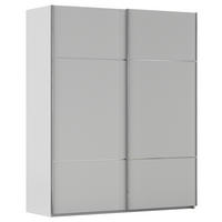 SCHWEBETÜRENSCHRANK 162/223/68 cm 2-türig Grau  - Chromfarben/Grau, KONVENTIONELL, Holzwerkstoff/Metall (162/223/68cm) - Novel