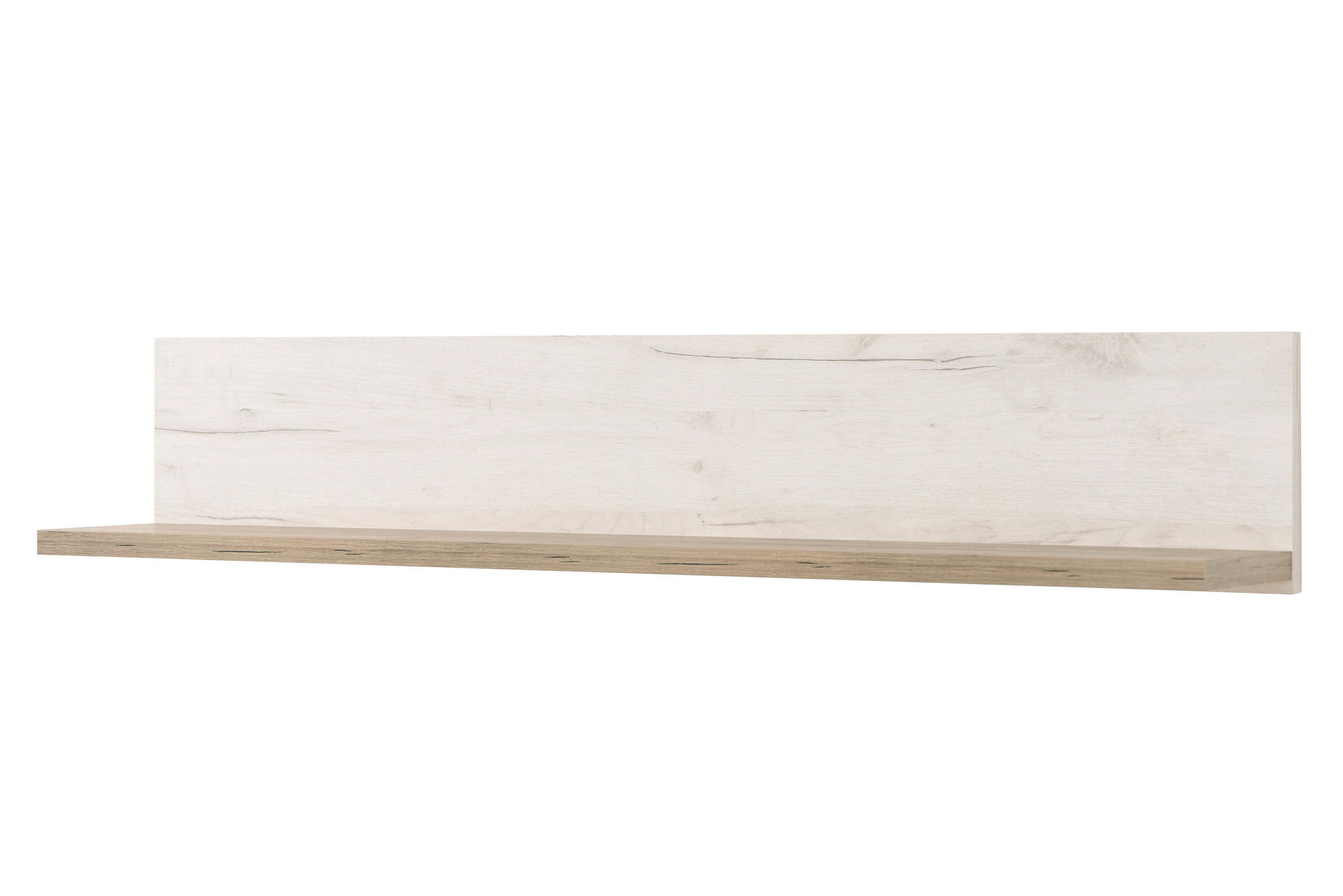 Ti'me NÁSTENNÁ POLICA, farba strieborného duba, 120/22/19,5 cm