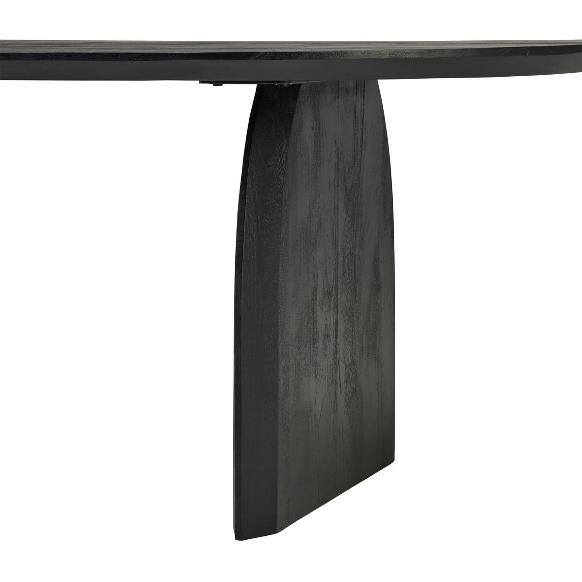ESSTISCH Mangoholz teilmassiv oval Schwarz  - Schwarz, MODERN, Holz (220/76/100cm) - MID.YOU