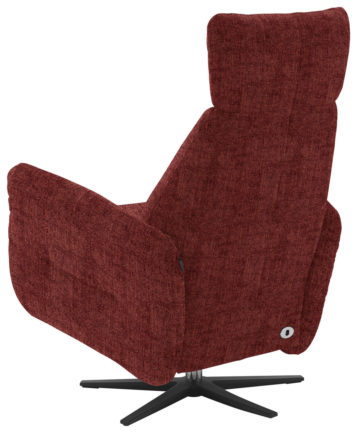 RELAXSESSEL in Textil Rot  - Rot/Schwarz, Design, Textil/Metall (78/113/90cm) - Dieter Knoll
