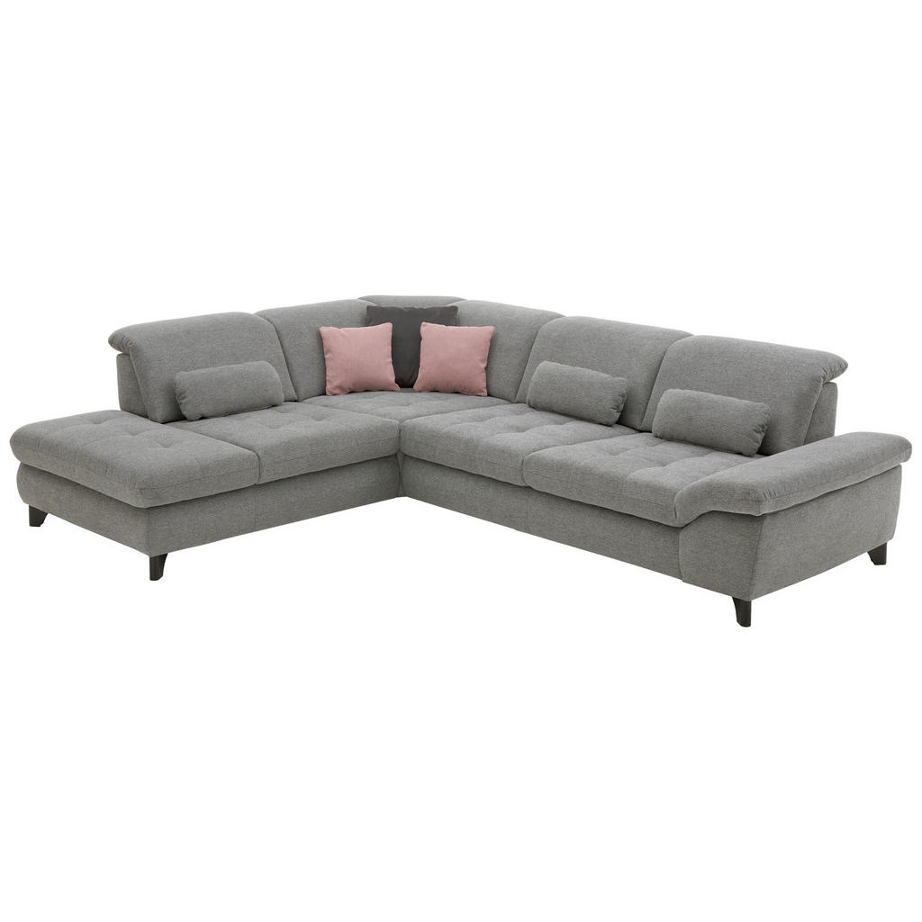 Thumbnail - Beldomo Style Ecksofa, Grau, Textil, 5-Sitzer, Ottomane links, L-Form, 319x260 cm, seitenverkehrt erhältlich, Bettfunkti...