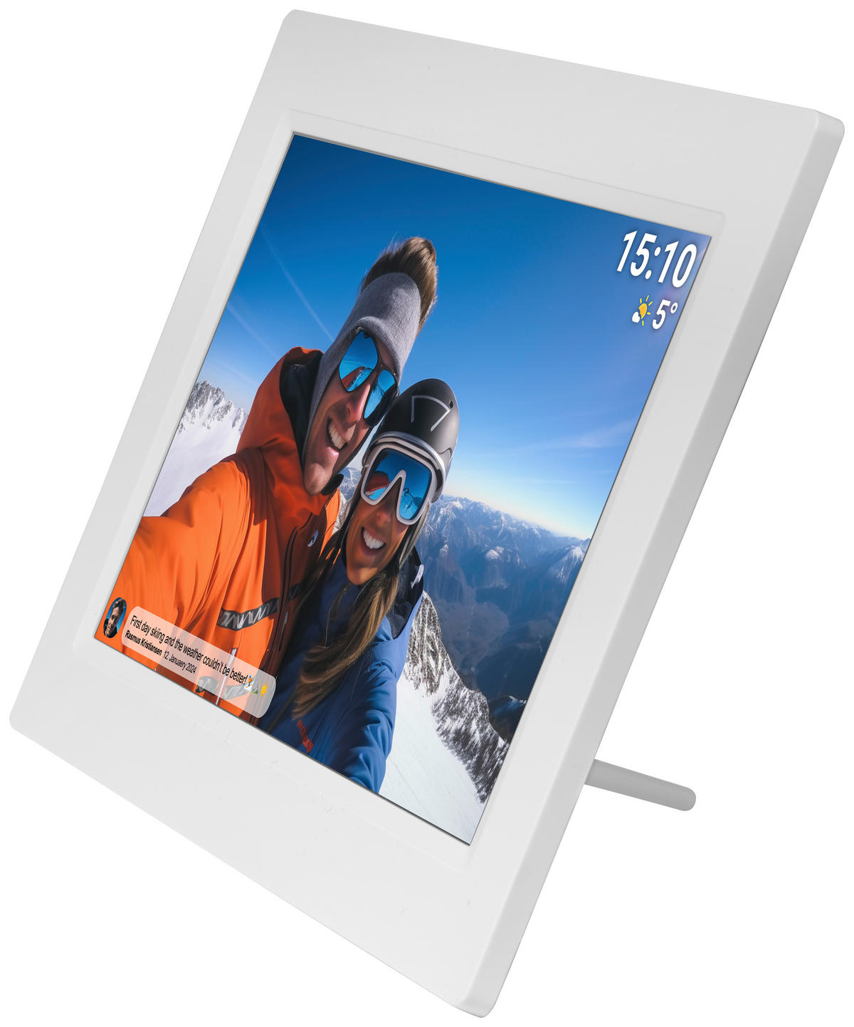 DIGITALER BILDERRAHMEN - Weiß, Design, Kunststoff (26,6/19,3/2,5cm) - DENVER