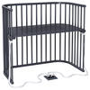 BEISTELLBETT 110/62/96,50 cm  - Grau, Basics, Holz (110/62/96,50cm) - Babybay