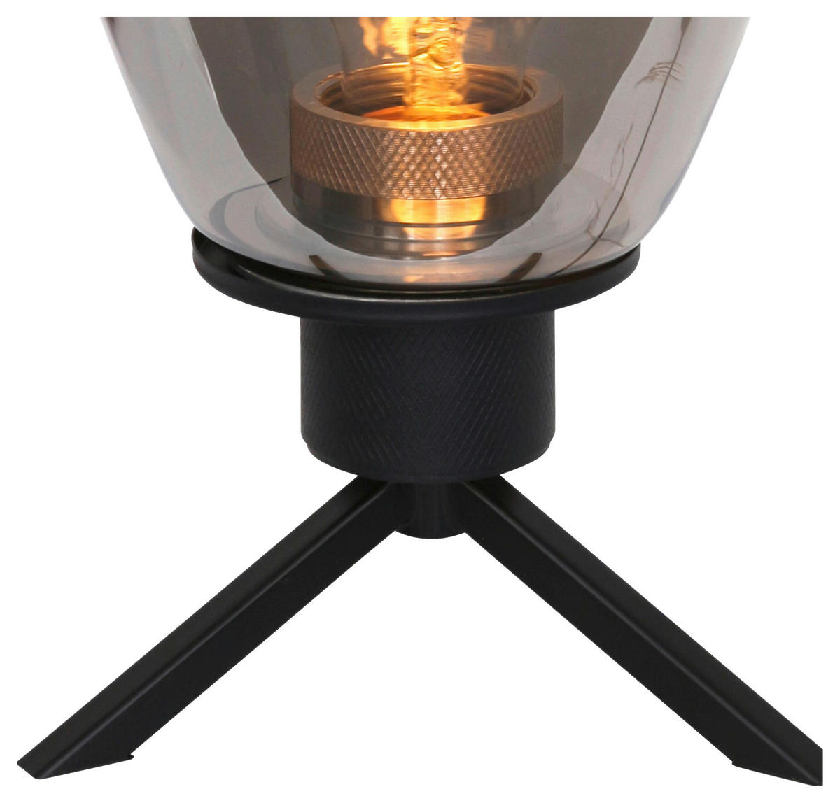 TISCHLEUCHTE 15/28/15 cm   - Schwarz, Trend, Glas/Metall (15/28/15cm)
