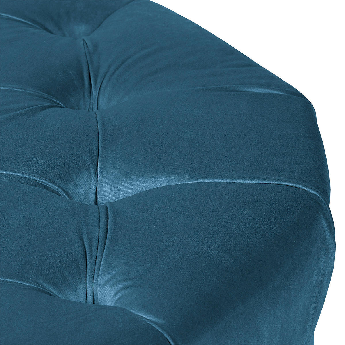 HOCKER Textil Dunkelblau  - Braun/Dunkelblau, Design, Holz/Textil (80/45/80cm) - Livetastic