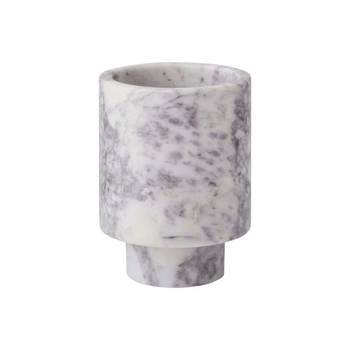 ZAHNBÜRSTENHALTER  - Mauve/Weiß, Basics, Stein (7/10,5cm) - Aquanova