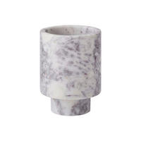 ZAHNBÜRSTENHALTER  - Mauve/Weiß, Basics, Stein (7/10,5cm) - Aquanova