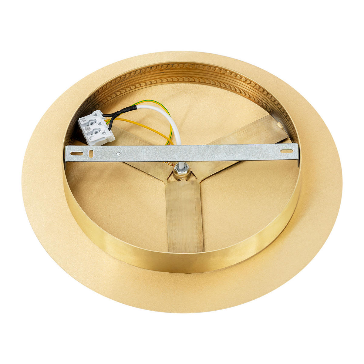 WANDLEUCHTE 15/30/30 cm   - Messingfarben/Alabasterfarben, KONVENTIONELL, Glas/Metall (15/30/30cm)