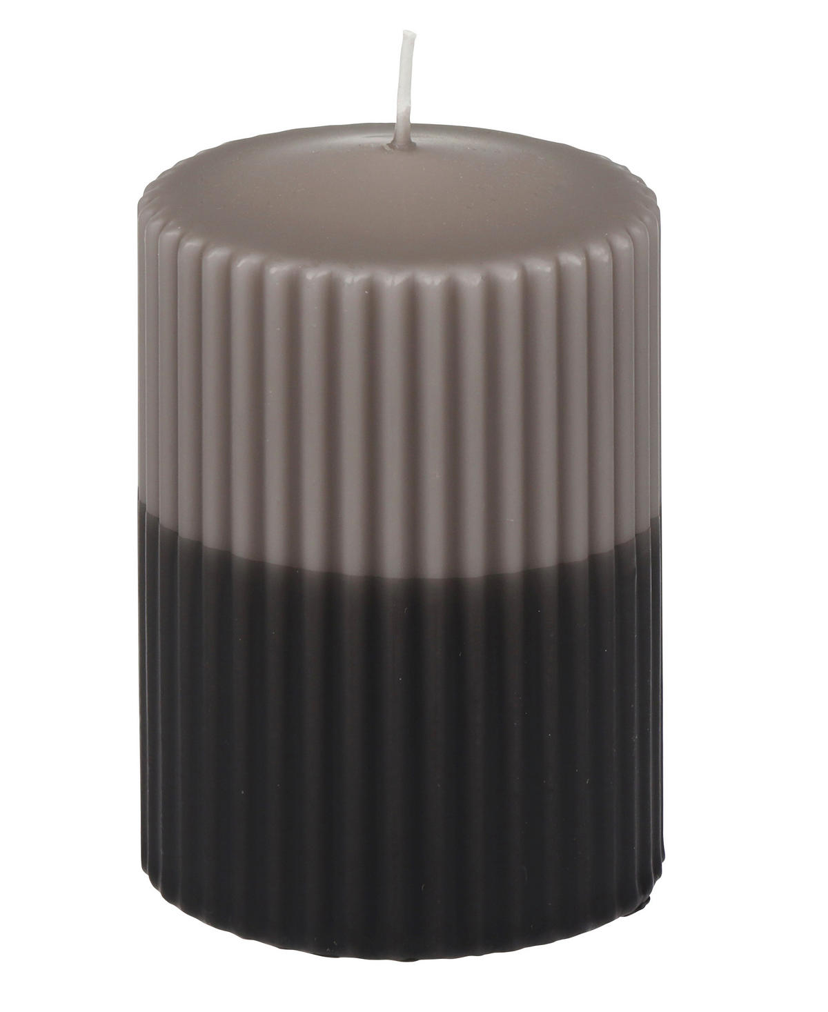 KERZE - Grau, Basics, Paraffin (6,8/10,0cm) - Steinhart