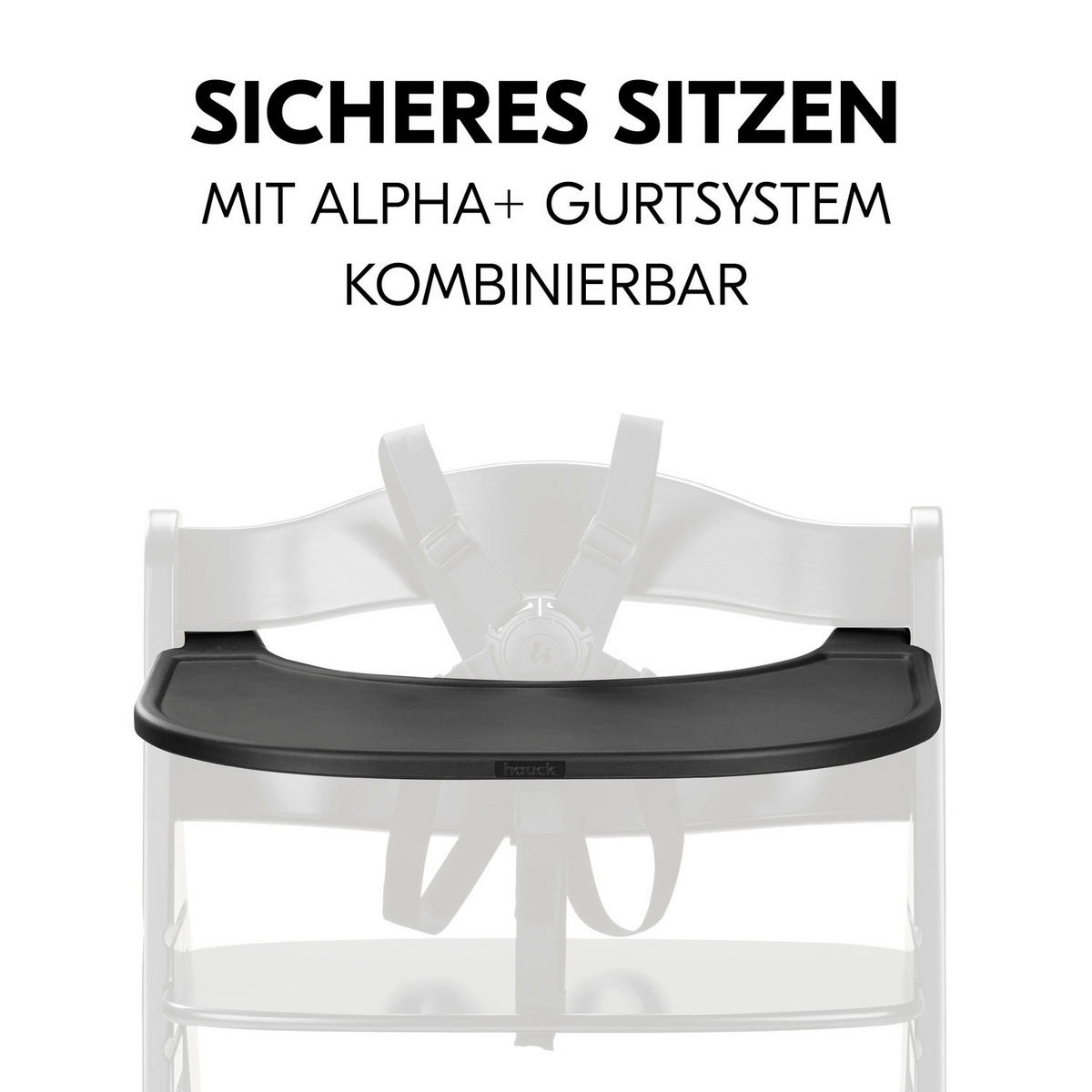 ESS- UND SPIELBRETT  - Schwarz, Basics, Kunststoff (46/3,5/44cm) - Hauck